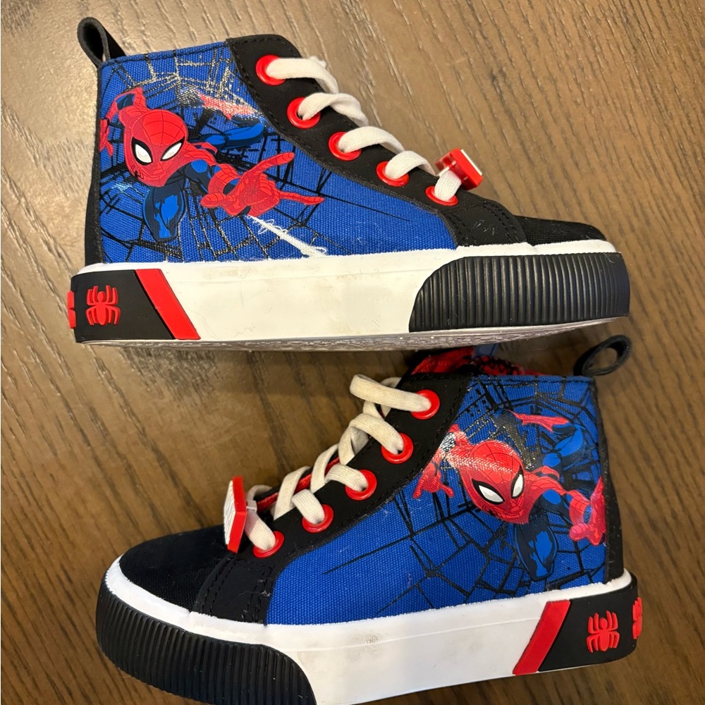 Spider-Man Kids High-Top Sneakers - Blue and Black